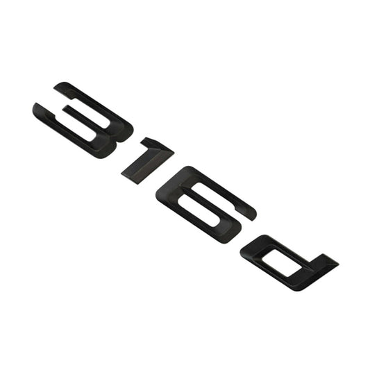 BMW 3 Series 316d Rear Matt Black Letter Number Badge Emblem for Boot Lid Trunk