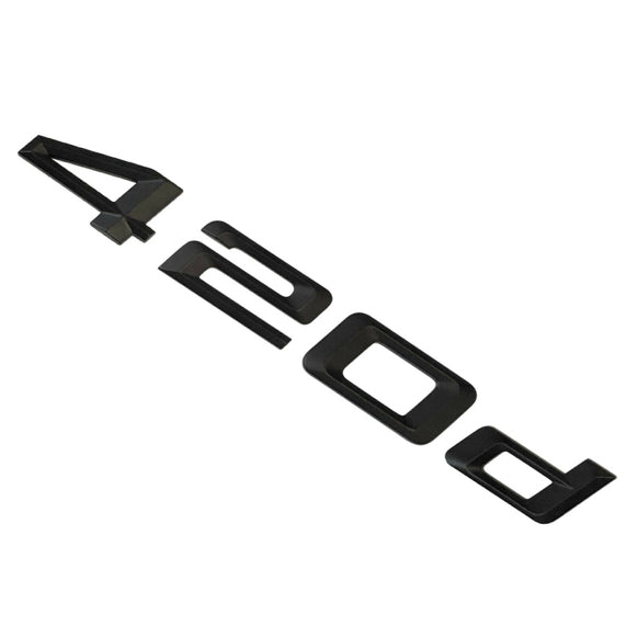 BMW 420d Badge Emblem Letter 4 Series Rear Boot Lid Trunk Matt Black