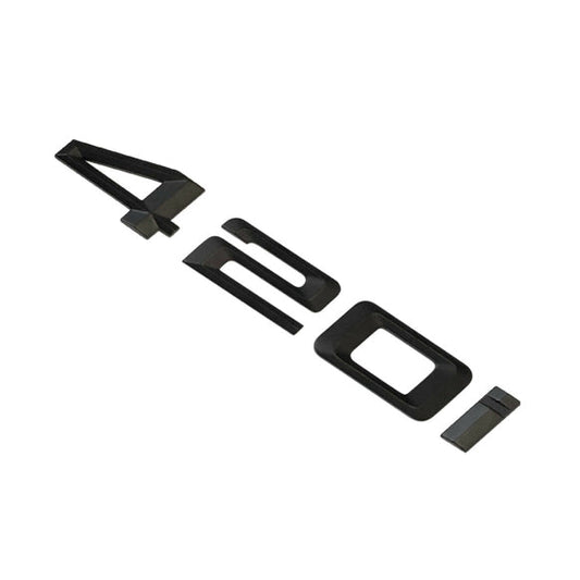 BMW 420i Badge Emblem Letter 4 Series Rear Boot Lid Trunk Matt Black