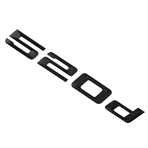 BMW 5 Series 520d Rear Matt Black Letter Number Badge Emblem for Boot Lid Trunk