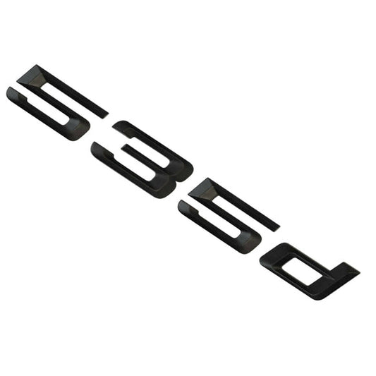 BMW 535d Badge Emblem Letter 5 Series Rear Boot Lid Trunk Matt Black