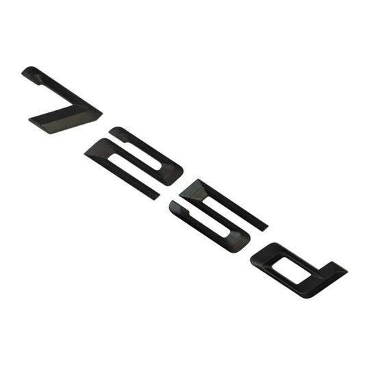 BMW 725d Badge Emblem Letter 7 Series Rear Boot Lid Trunk Matt Black