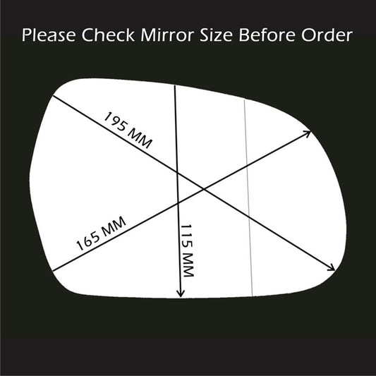 for Audi A5 2009 to 2016 Wing Mirror Glass RIGHT HAND UK Driver Side Door