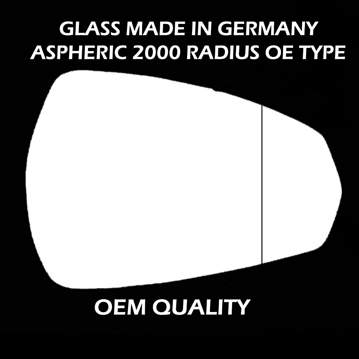 for S3 2013 to 2020 Wing Mirror Glass RIGHT HAND UK Driver Side Door