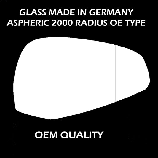 for Audi A4 2016 to 2020 Wing Mirror Glass RIGHT HAND UK Driver Side Door