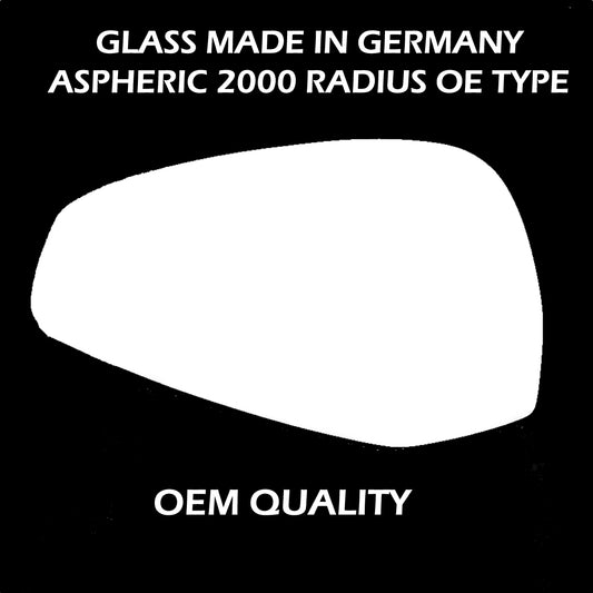 for Audi A4 2016 to 2020 Wing Mirror Glass LEFT HAND UK Passenger Side Door