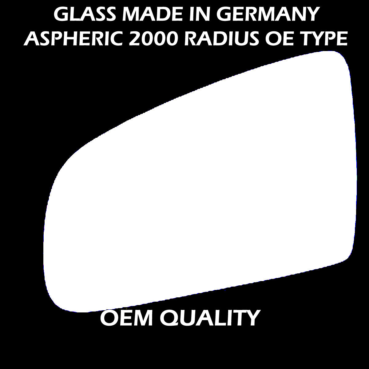for S3 2004 to 2006 Wing Mirror Glass LEFT HAND UK Passenger Side Door