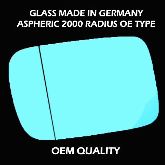 for BMW - 3 Series 1997 to 2005 Wing Mirror Glass LEFT HAND UK Passenger Side 78 Door