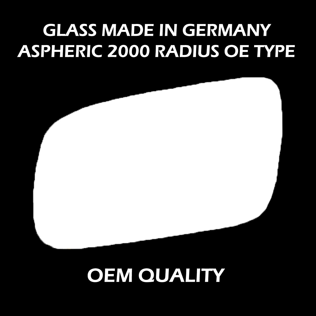 for RS6 2002 to 2004 Wing Mirror Glass LEFT HAND UK Passenger Side Door