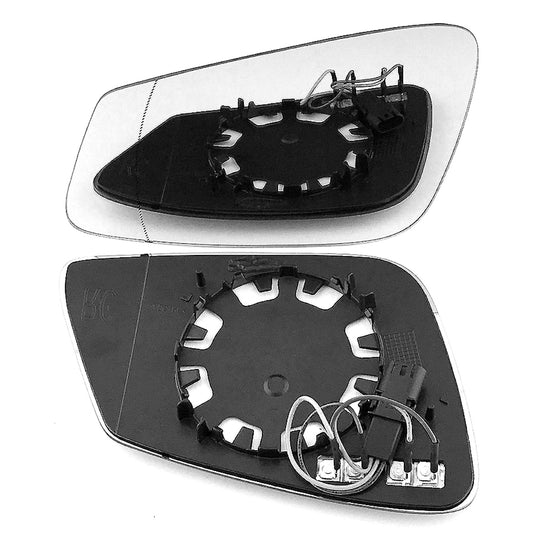 for BMW - 7 Series 2009 to 2015 Wing Mirror Glass With Base LEFT HAND UK Passenger Side 136 Door
