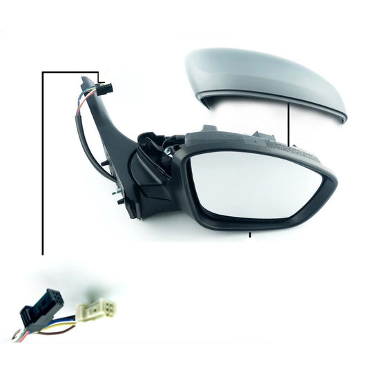 for Peugeot - 208 2012 to 2018 Complete Mirror Unit RIGHT HAND UK Driver Side 522 Door
