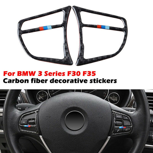 BMW 3 4 Series Carbon Interior Steering Wheel Cover Trim Fits F30 F31 F32
