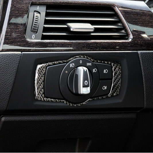 BMW 3 Series Carbon Fiber Headlight Switch Frame Interior Trim E90 E92