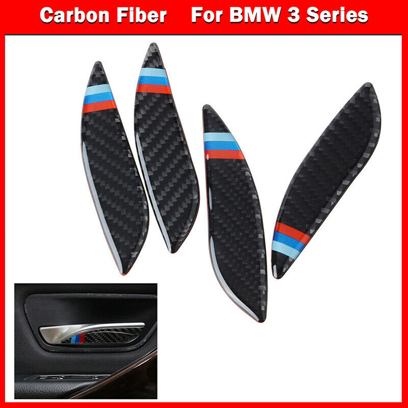 Carbon Fiber Interior Door Pull Handle Cover Trim Fit for BMW F30 F31 F32 UK