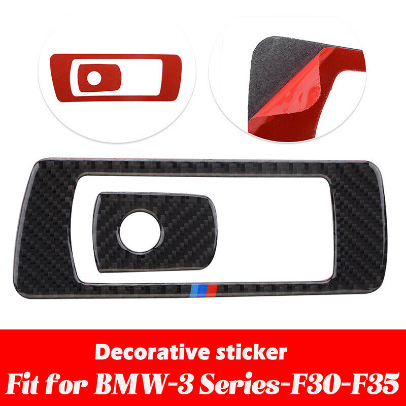 Sedan CFRP Co-pilot Storage Box Handle Trim For 2013-2019 BMW 3 Series F30 F34