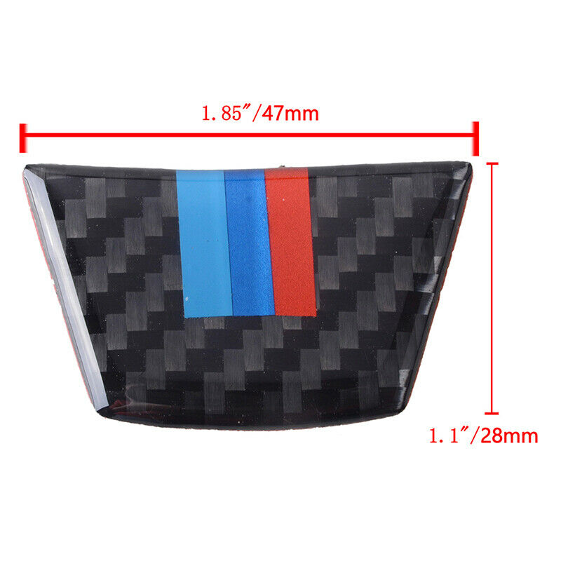 Carbon Fiber Steering Wheel Decor Cover Trim For BMW 3Series E90 E92 2005-12 ae