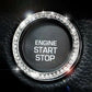 Auto Car SUV Decorative Silver Accessories Button Start Switch Diamond Ring UK a
