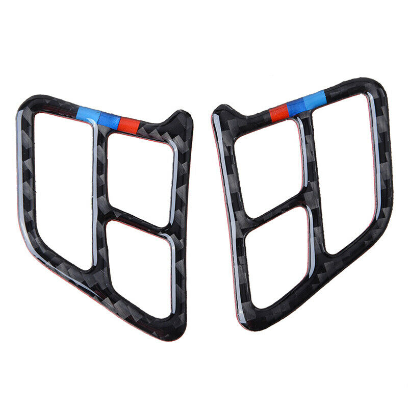 For BMW E90 E92 2005-12 Carbon Fiber Steering Wheel Switch Button Cover Strips e