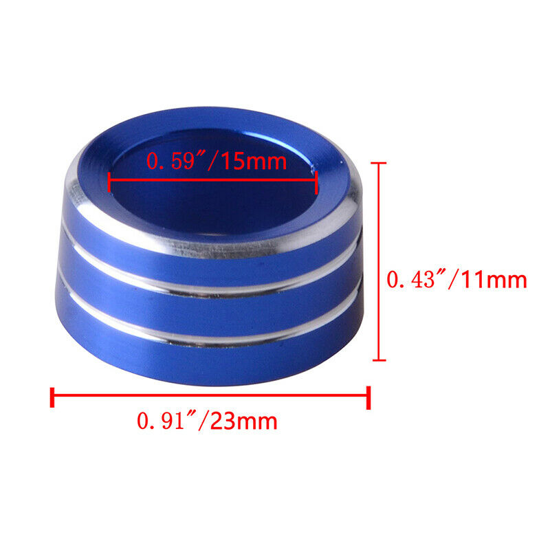 Aluminum Mirrors Switch Knob Ring Trim Cover for Ford F150 2009-2014 Blue