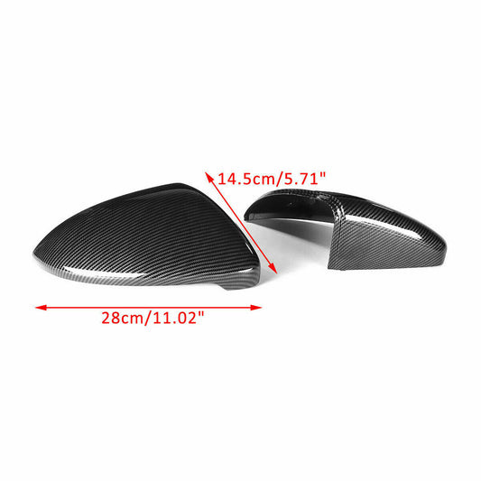 Carbon Fiber Wing Mirror Cover Caps Casing For VW Golf Mk7 Mk7.5 R GTI 2013-2018