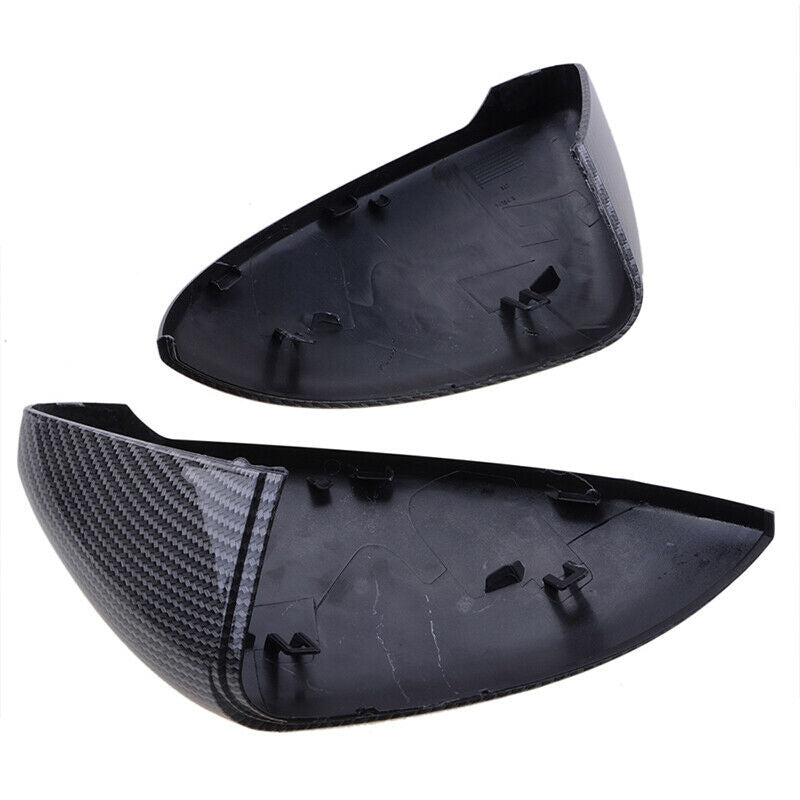 Carbon Fiber Wing Mirror Cover Caps Casing For VW Golf Mk7 Mk7.5 R GTI 2013-2018
