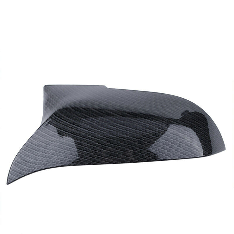 Pair Carbon Fiber Rearview Side Mirror Cover Caps For BMW 1 Series F20 F21 F23