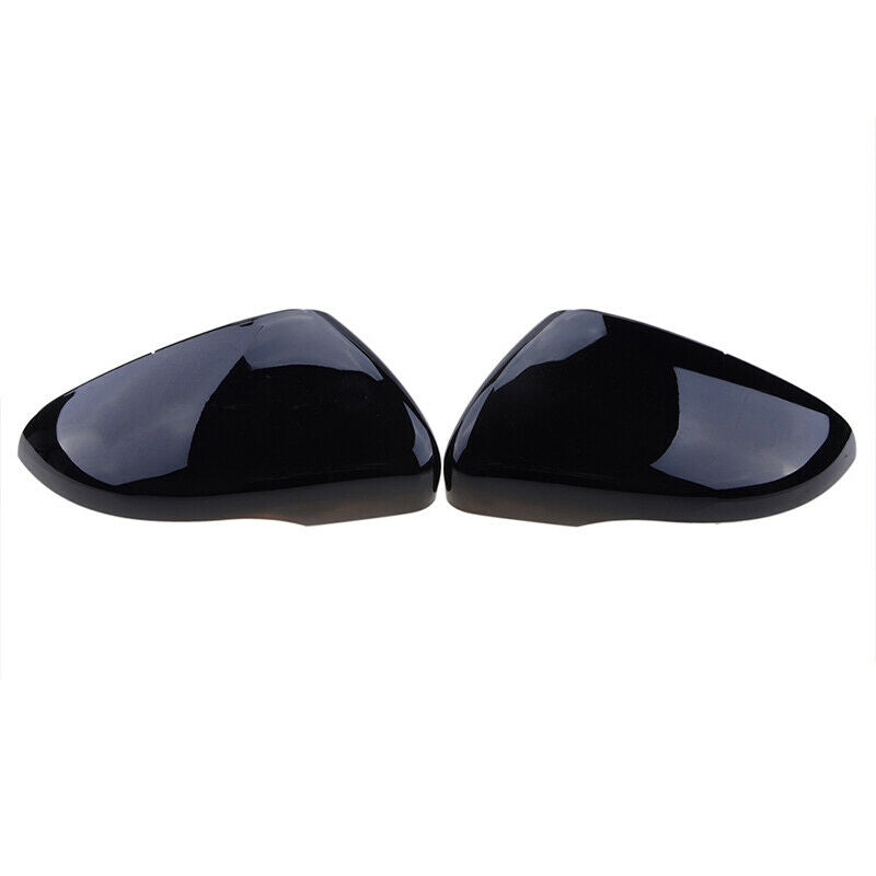 2pcs Gloss Black Door Wing Mirror Cover Caps Casing For VW Golf MK6 2009-2013 UK