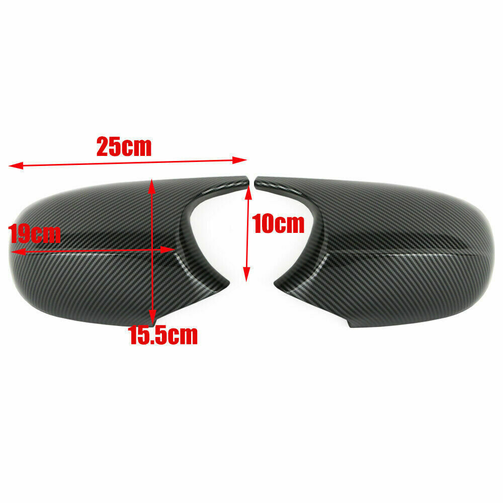 2x For BMW E90 E91 E92 E93 LCI Carbon Fiber M3 Style Side Mirror Cover Cap UK AE