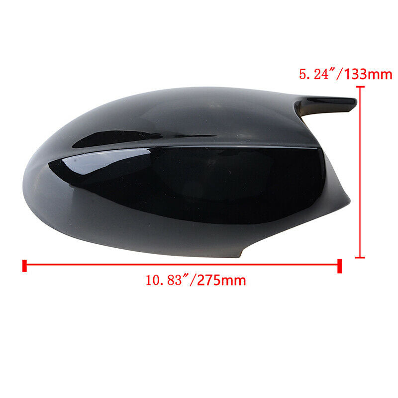 Gloss Black Rearview Wing Mirror Cover Caps For BMW E90 E91 05-07 E92 E93 06-09