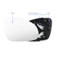 1x Left Passenger Side Wing Mirror Glass HEATED For VW Golf 5 MK5 2003-2008
