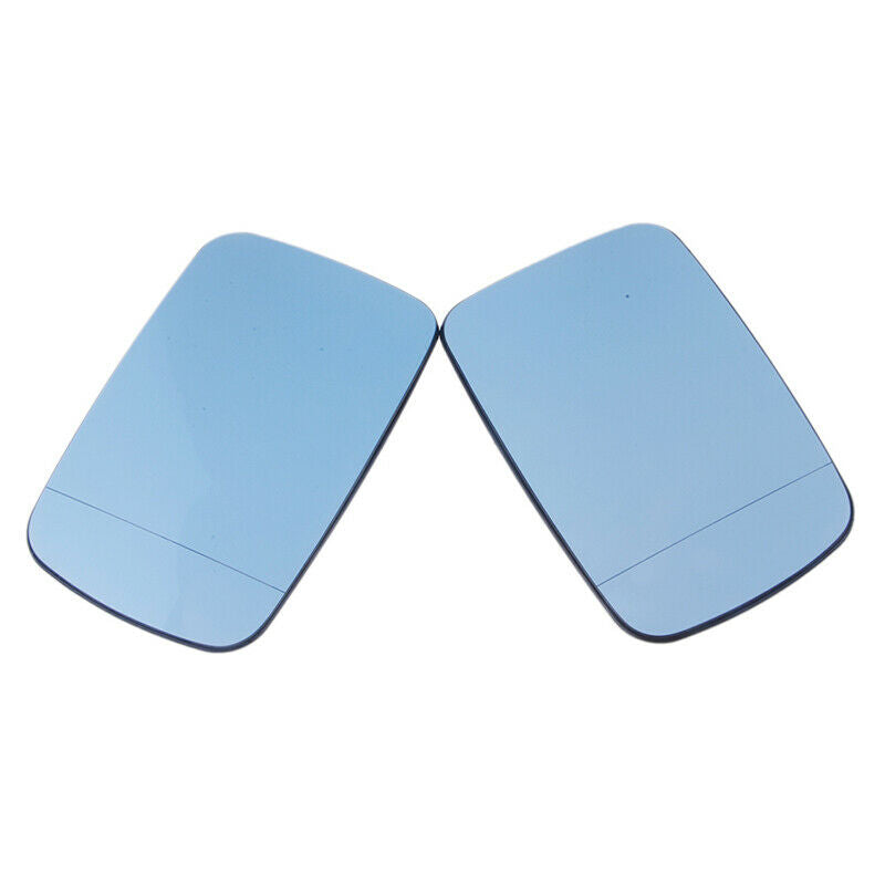 2X Wing Door Mirror Glass For BMW E38 1994-2001 E39 2000-2003 Heated Blue LH+RH