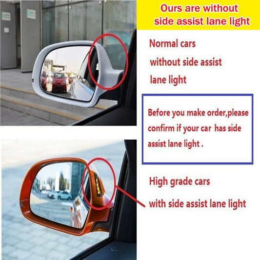 FOR AUDI A3 A4 A5 A6 Q3 2009-12 BLACK DOOR WING MIRROR COVERS CAPS RIGHT SIDE ae