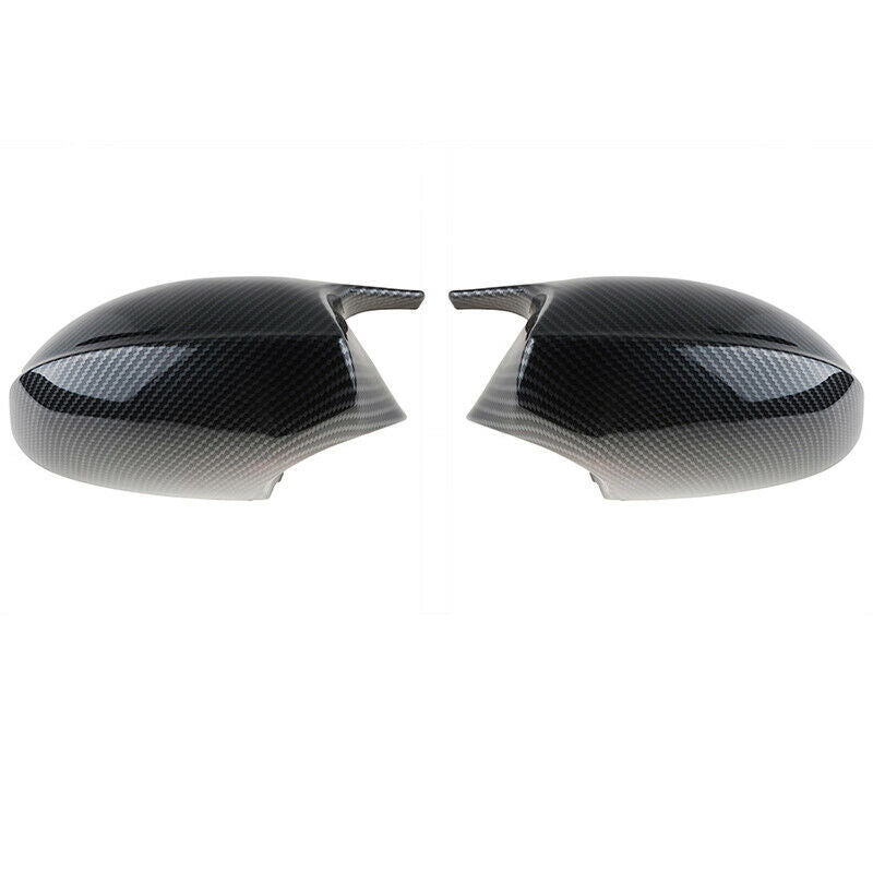 2X Carbon Fiber Rearview Wing Mirror Cover Cap For BMW E90 E91 E92 E93 LCI 05-08