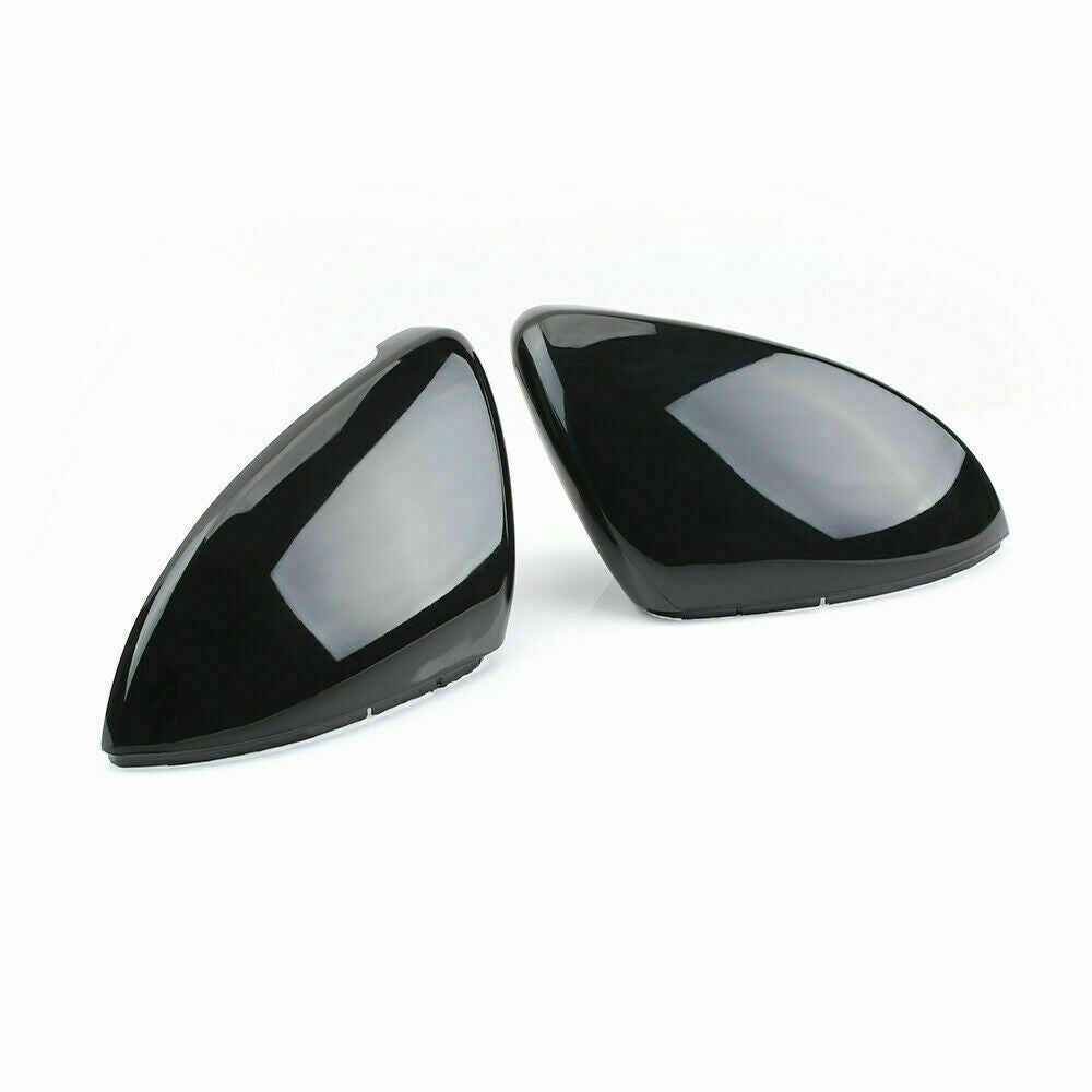 Gloss Black Wing Mirror Cover Caps Casing For VW Golf Mk7 Mk7.5 R GTI 2013-18