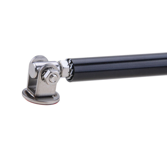 2x Black Adjustable Front Bumper Support Tie Rod Bar Kit Splitter Lip Strut