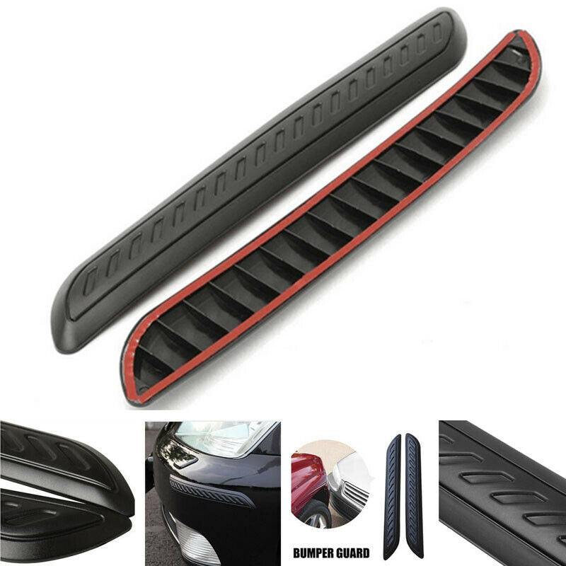 Pair Car Black Anti-rub Strip Bumper Body Corner Protector Guard Rubber UK AE