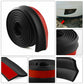 UNIVERSAL 2.5M BLACK BUMPER GUARD LIP PROTECTOR SPLITTER SIDE SKIRT SPOILER UK e