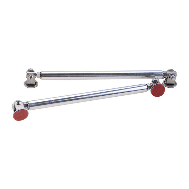 15cm Silver Adjustable Car Front Rear Bumper Lip Splitter Strut Rod Support Bars