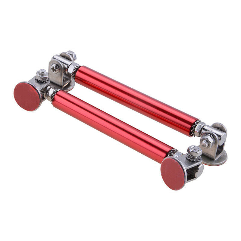 75mm Red Adjustable Car Front Rear Bumper Lip Splitter Strut Rod Support Bars