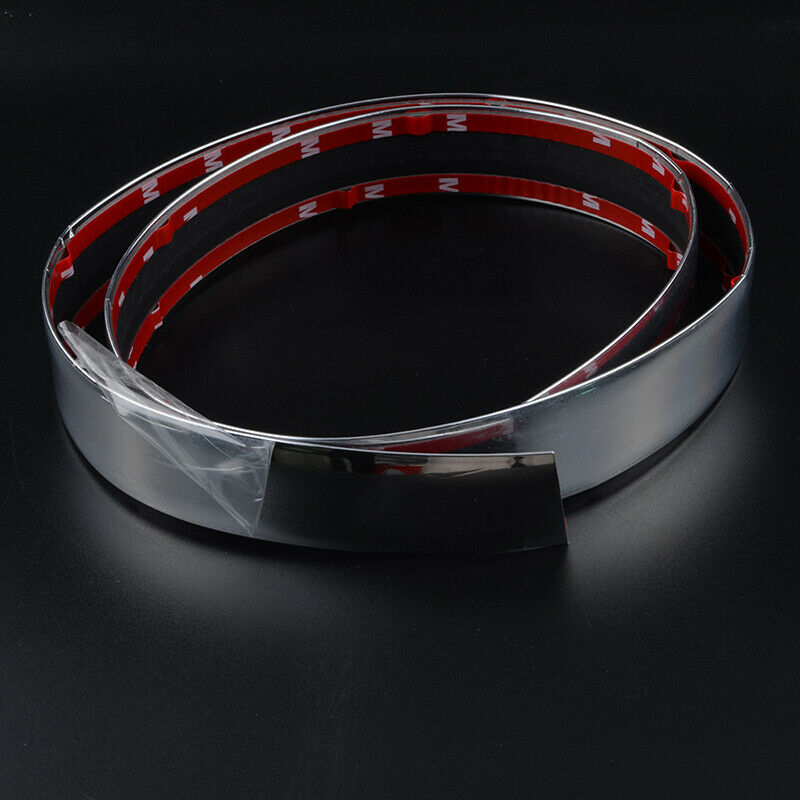 1M 3CM Car Door Sill Protector Seal Strip Trim Edge Bumper Guard Scratch Chrome