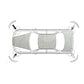 2PCS Car Carbon Fiber Anti-rub Strip Bumper Body Corner Protector Guard Trim AE