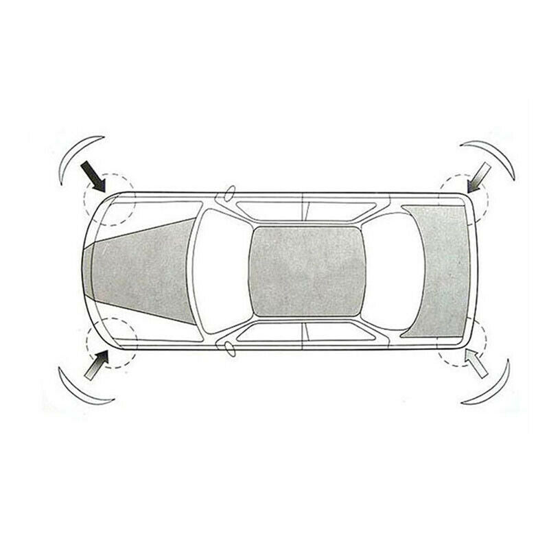 2PCS Car Carbon Fiber Anti-rub Strip Bumper Body Corner Protector Guard Trim AE