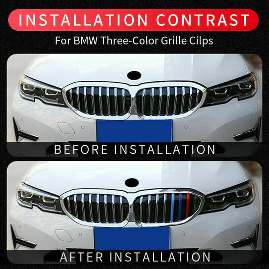 M Color Sport 3D Kidney Grill Grille Bar Cover Trim Fit for BMW 3 Series F30