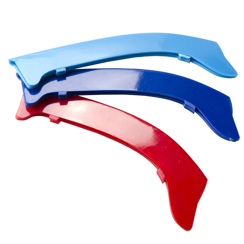 Car M Color Grille Cover Decal Stripe Clip Trim For BMW 3 Series E90 E91 2009-12