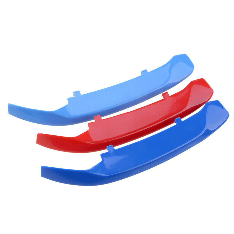 For BMW X1 F48 15-18 M-Color 8 Bars Front Kidney Grill Grille Cover Clips Strips