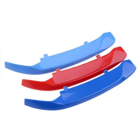 For BMW X1 F48 15-18 M-Color 8 Bars Front Kidney Grill Grille Cover Clips Strips