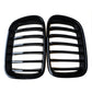 For BMW F25 X3 2011-2014 Front Bumper Kidney Grille Grill Gloss Black Dual Slats