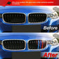 M Sport Kidney Grille Grill 3 Color Cover Stripe Clip For BMW 5 Series F10 14-17