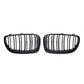 For 08-13 BMW E81 E82 E87 E88 1 Series Kidney Grill Grille Gloss Black Dual Slat