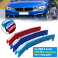 M-Color Grille Trim Strips for BMW F32 F33 F36 4 Series M-Sport 2014-2018 ABS ae